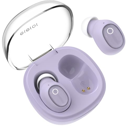 Mini Auriculares inalámbricos para Canales auditivos pequeños, Auriculares Bluetooth para Mujeres con 2 micrófonos para Llamadas claras con IA,Soporte de Sonido Premium inmersivo Modo único