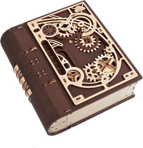 UGEARS Boite Secrete Puzzle 3D Bois Adulte - Maquette en Bois A Construire, Maquette Adulte DIY Construction Maquettes Et Modélisme Casse Tête, Steampunk Boite Cadeau Loisirs Créatifs Adultes