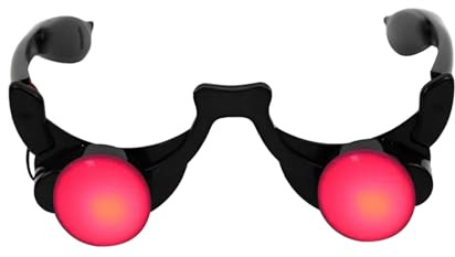 Walopola - Gafas luminosas de Halloween, 2 piezas para Halloween, gafas de ojos rojos brillantes, gafas LED de ojos rojos, gafas LED de ojos rojos, accesorios divertidos y fantasía