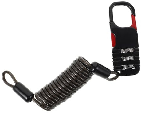 YARNOW Helmschloss Mit Stahlkabel Tragbares Zahlenschloss Für Motorrad Fahrrad Roller Rucksack Einsetzbar Installieren Und Sicher Zu Verwenden