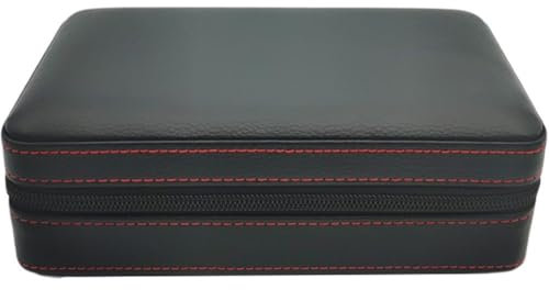 Stakee Estuche De Viaje para Puros De Cuero Y Madera De Cedro, Humidor De Puros, Caja De Almacenamiento Portátil Multifuncional para Puros, Regalo para Hombres.