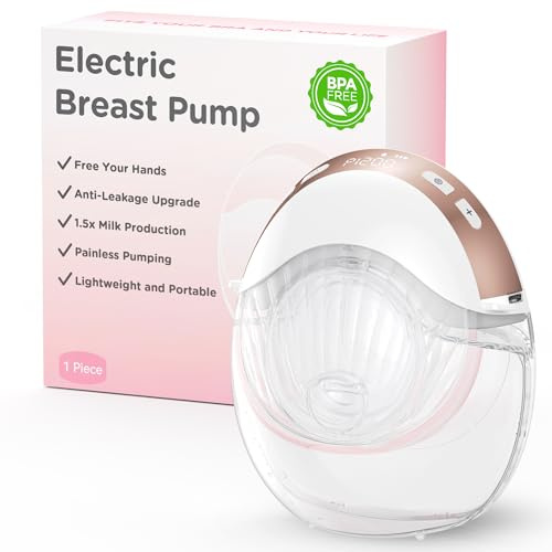 Haokoo Tiralatte Elettrico Indossabile - Integrato Tira Latte Neonati Elettrico Portatile una Protezione Della Privacy, Design Antigoccia, Per casa e viaggio, Flange da 17/19/21/24 mm, 1 Pezzo
