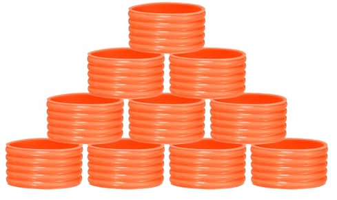 QUARKZMAN Anillo De Goma para Raqueta De Tenis Aros De Empuñadura Antideslizantes Y Absorbentes para Mango De Bádminton Y Squash Color Naranja 10 Piezas