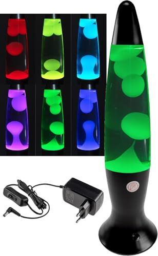 Lavalampa 40cm 230V 1,5m kabel med strömbrytare CTL-FUNKY LED-dekorationslampa RGB-ljus svart