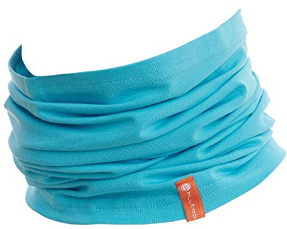 Halstuch aus Baumwolle, Multifunktionstuch, Schlauchtuch, Bandana, Geschenk für Frauen und Männer, Farbe/Design:Himmelblau