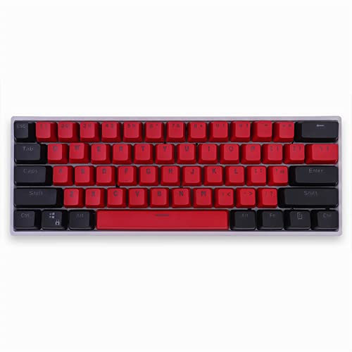 61 Hintergrundbeleuchtete schwarz-rote Keycaps Set PBT Keycaps OEM Profil für Cherry MX Schalter RK61 Mechanische Gaming Tastatur Tastenkappen für Mechanische Tastatur