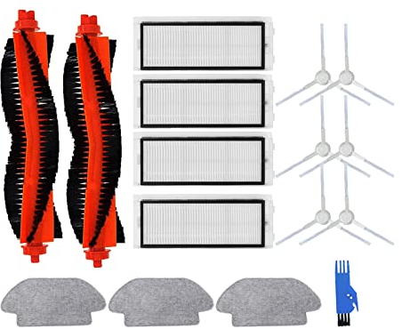 Bürste Wischtücher Filter Ersatzteile Set für Xiaomi Mi Robot Vacuum-Mop 2S / Mop P/Mop Pro, Viomi V3 Viomi SE Saugroboter Zubehör Ersatz STYJ02YM XMSTJQR2S