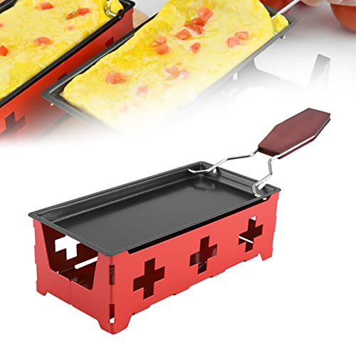 Juego De Raclette De Queso, Sartén Para Raclette A La Luz De Las Velas, Portátil, Plegable, Antiadherente, Con Espátula, Herramienta Para Asar En La Cocina Del Hogar, Espátula, Herramienta Para Asar E