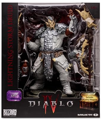 McFarlane Diablo IV Collection, Escultura Epica Druida, Figura del Videojuego Decorativa 15cm con Accesorios y un Arma de Juguete Secreta, para Fans coleccionistas, +14 años, Bizak (64386737)