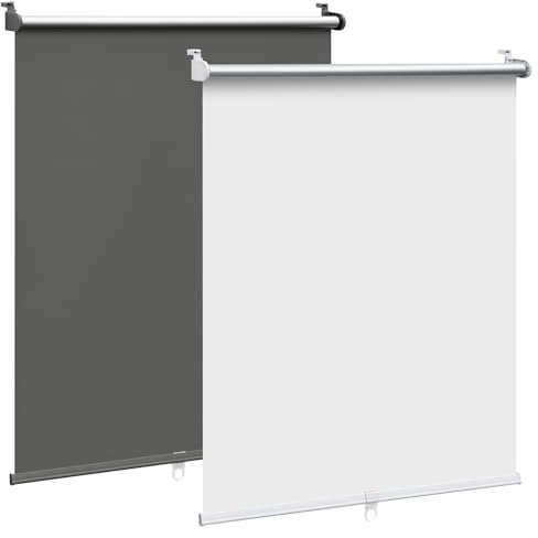 WOLTU Estor Enrollable Opaco sin Taladrar, Persiana Térmico para Interior, Protección Solar y Visual, Sin Cuerda, Estor con Pinzas para Ventanas y Puertas, 90x150 cm, Blanco