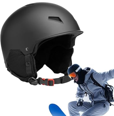 GkgWuxf Caschi da sci da uomo – Casco da ciclismo traspirante per sport da neve, attrezzatura protettiva con clip per occhiali per adulti, donne e uomini