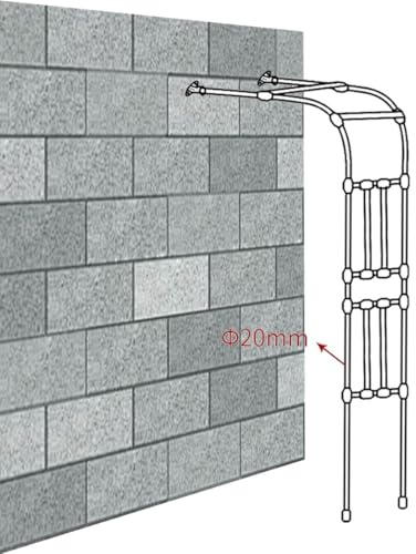Trädgårdsbåge Halvbåge, metall Halvcirkelformad Rosenbåge, lätt spaljé för klättring vinrankor grönsaker, svart vit, rostbeständiga 60 x 240 120 x 240 260 x 240 cm(svart,H240x B60cm)
