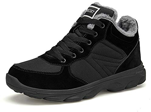 TORISKY Hombre Mujer Botas de Nieve Invierno Aire Libre Zapatos Impermeable Antideslizante Calientes Botines Planas 36-46EU(6919-BK41)