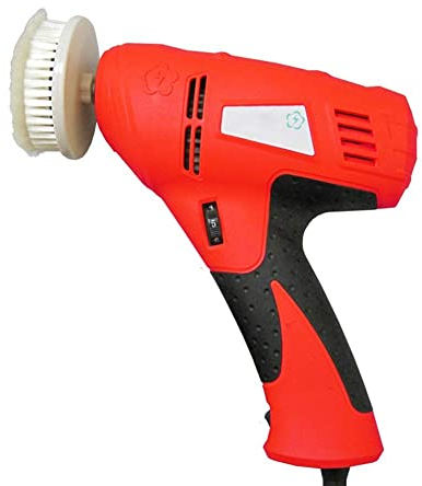 Samnuerly Trapano per lustrascarpe Elettrico, Mini lucidascarpe Portatile per la casa Spazzola per Scarpe Automatica Regolabile, per Set di spazzole per la Pulizia della Pelle, Rosso