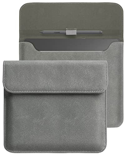 WALNEW Sleeve Case for 10.2-inch Kindle Scribe (2024 and 2022 Releases), Protective Pouch Bag Case Cover with Pen Holder for 10.2” Amazon Kindle Scribe E-Reader (Gray)