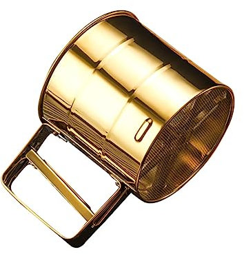 Zerodeko Tamizador De Harina De Acero Inoxidable 15.5X10.5Cm Filtro Azúcar Y Polvo Almendra Ideal Para Repostería Y Cocción Fácil Limpiar Almacenar