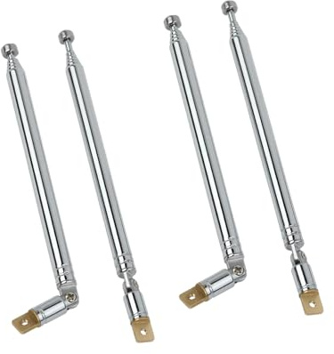 moinkerin 4 Stücke Radio antenne 51.5cm Teleskopantenne Edelstahl AM FM Radio für TV-Radio DAB FM/AM-Stereoempfang