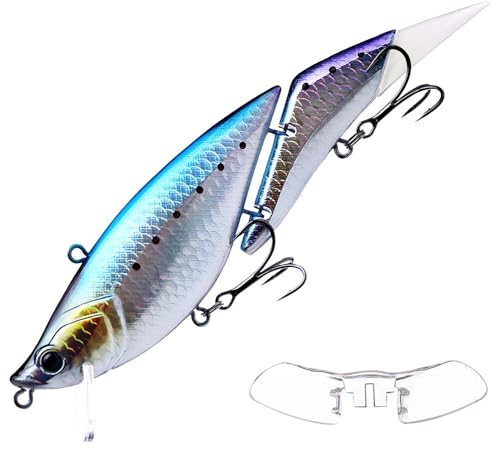 TABKSOLA jerkbait Hecht,3 teiliges 6.5cm / 15g Jerkbait Set mit realistischem Finish, Raubfischköder für Süßwasser.