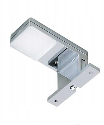 Vetrineinrete® Lampada a led per specchio da bagno 3 watt applique moderno a luce naturale nero o silver IP44 (Silver)