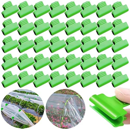 Wopanxye 40 morsetti per reti da serra, 16mm cerchi da giardino clip per piante, film per esterni patio copertura a tunnel rete telaio per fissaggio tubi PVC rete ombreggiante asta ripari clip