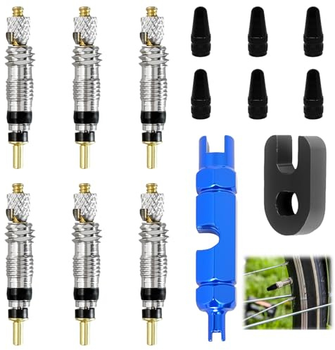 Französisches Ventil-Set mit Demontage von Obus, Demontage von Obus, Demontage von Obus, Presta-Ventil, französisches Werkzeug für Reparatur, Ventile, für Mountainbike, Fahrrad, Motorrad, 12 Stück