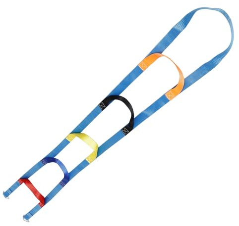 GALPADA Scala di Corda Sospesa per 2 Metri 6 Gradini in Corda Morbida per Arrampicata Indoor e Outdoor, Resistente e Facile da Montare per Giochi All’Aperto e Sviluppo Motorio