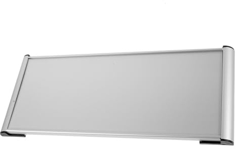 KOCKSHION Plaque Nominative Murale en Alliage D'aluminium, Plaque Signalétique de Porte Vierge 12x28 Cm, Double Face, pour Bureaux et Signalisation Professionnelle