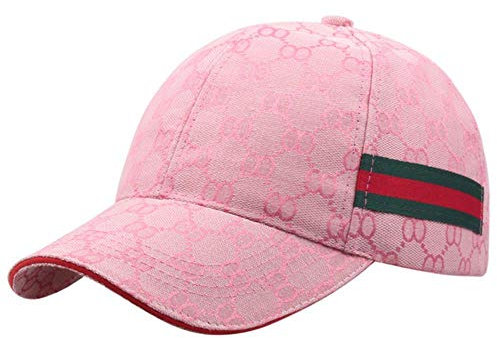 UKKD Baseball Kappe Fashion Trend Baseballmütze Aus Reiner Baumwolle Kappen Für Männer Und Frauen In 4 Farben Adjustable One Size Erwachsener Beiläufigen,Rosa,Einstellbar