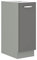 Küche Bianca Grey Hochglanz Grau Unterschrank 30 cm Schrankauszug Küchenschrank