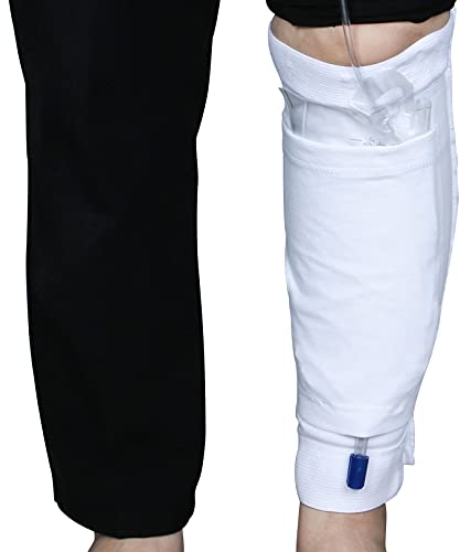 Katheter-Beinbeutel-Halter, Dehnbar Katheter-Urin-Drainage-Beutel Wadenhalter-Band, Foley-Beinbeutel-Hülse für Inkontinenz-Urinbeutel. (L)
