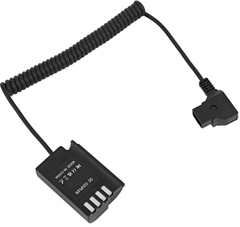 Yunseity D Tap to DMW DCC17 Spiralkabel Dummy-Akkuadapter, für Lumix S5 S5K S5GK GH5II GH6 G9 Digitalkamera DMW BLK22 Akkuadapter