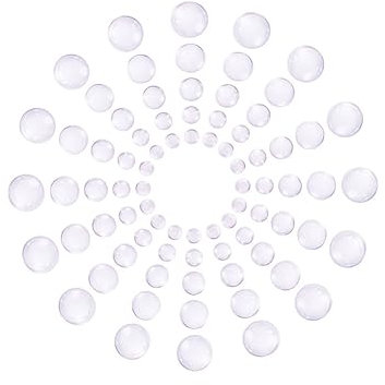 Operitacx 50stücke Mixed Glass Tiles Runde Glasfliesen Für Schmuckdesign Bastelprojekte Wasserfest Vielseitig Einsetzbar Für Dekoration Und Kunsthandwerk