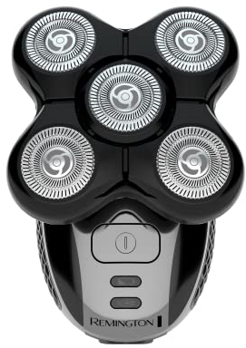 Remington Electric Head Shaver for Bald Men (5 Cutting Heads, Skin Close Results, 0.2mm), (Waterproof, Detail Trimmer, 50-Minute Runtime, Easy Clean Hair Pocket, Travel Pouch) Electric Razor - XR1501