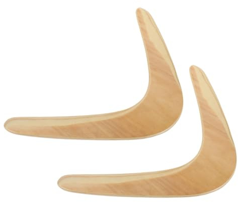 SOIMISS Bumerán de Madera Grande 2 Piezas para Niños, Juguete Arrojadizo, Bumerán Que Regresa, Diseño Simple, Adecuado para Deportes y Actividades al Aire Libre, Juego de Coordinación