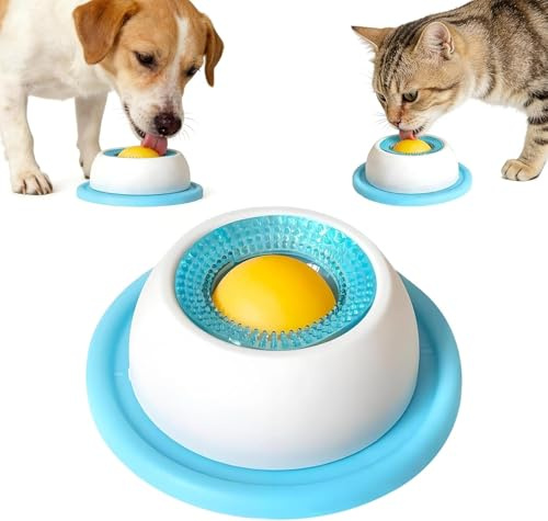2026 Pet Lick Mat Bowl, Pet Lick Bowl for Dogs Cats, Non-Slip Slow Feeder for Liquid Food & Treats,Dog Licks Roll Ball, Non-Slip Licking Bowl Enrichment Toys for Dog Calming & Anxieties Relief