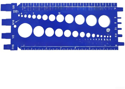AugustknowU Misuratore di filettatura per un riconoscimento accurato del passo su metrica da M6 a M22 e per filettature imperiali da 1/4 a 1 pollice (blu)