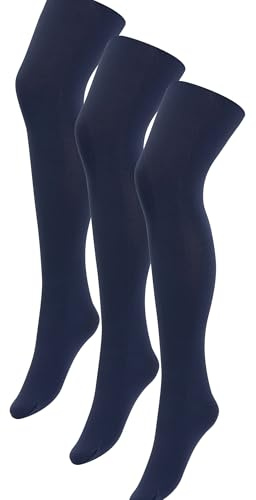 NEXT Mujeres Pack de tres pares de medias opacas 100 denier Azul Marino L