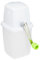 Relaxdays, Blanco y Verde Picadora de Hielo Manual, Manivela, Accesorio de Bar, Inoxidable, 23,50 x 16,00 x 12,50cm