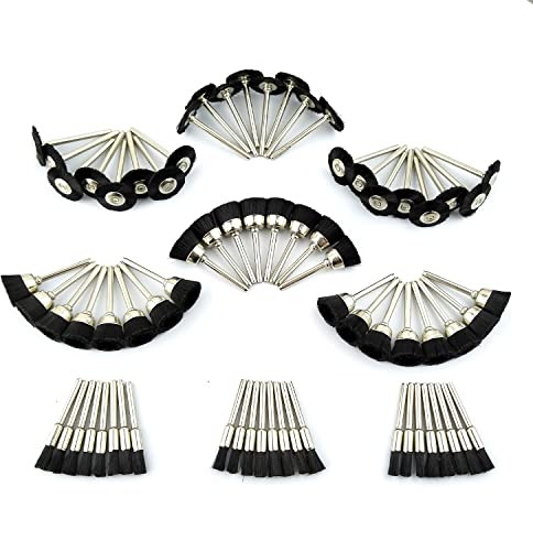 Merryland Spazzola in Setola Nylon per Lucidare per Dremel 72pcs, Spazzola Circolare Spazzola a Tazza Spazzola a Pennello 24pcs per ogni, Mini Utensil Rotante Accessori Elettrici DIY, RMTA072C3