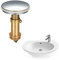 Pop Up Sink Plugs, Bathroom Push Drain Stopper Plugs, 38mm Click Clack Plug Sprung Stopper, Basin Sink Button Plugs for Kitchen Bathroom Washbasin Bath, Solid Brass Chrome Plating