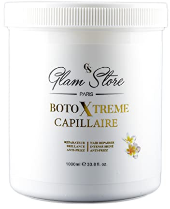 Glam Store botoxtreme masque reconstructeur capillaire - soin ultra concentré - kératine - acide hyaluronique - cheveux très abimés - 1000 mL (Monoi)