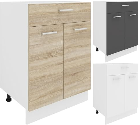 VCM Küchenschrank | Maße ca. H. 82 x B. 60 x. T. 46 cm | Unterschrank mit Schublade | Küchenmöbel - Esilo