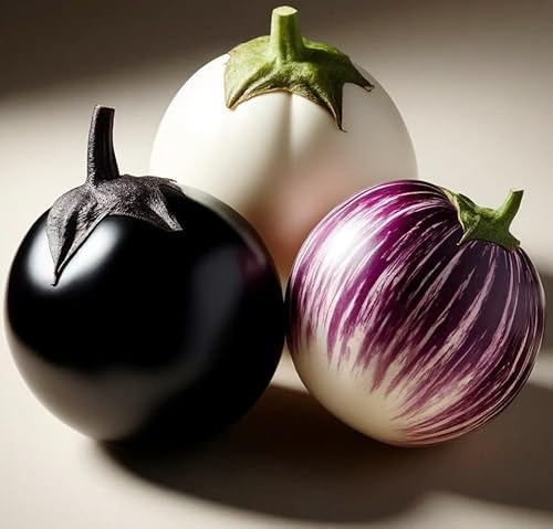 CEMEHA SEEDS - Seeds Eggplant Round Mix Thai Aubergin Non GMO Vegetable for Planting