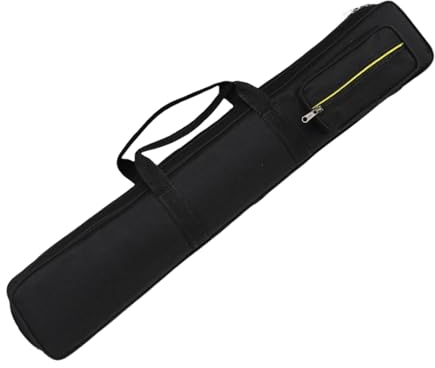 Dickly 8 löcher Harter Pool-Queue-Koffer, Billard-Queue-Koffer, Vintage-Stil, große Taschen, 1 komplette 2-teilige Stangen-Tragetasche, Schwarz