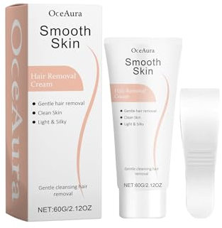 Hair Removal Cream with Scraper, Hair Removal Cream for Genitals, Painless Hair Remover for Sensitive Skin, Hair Removal