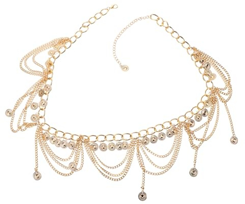 VERDANVERSE Cinturón De Cadera Flecos De Joyería De Cadera Para Mujer Accesorio De Cuerpo De Verano Cadena De Cintura Bohemia Para Fiestas y Celebraciones