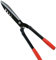 NTEK 21 Carbon Steel Hedge Shears—Razor Sharp Garden Shears for Precise Trimming—Rust-Resistant Blade Hedge Clippers for Shrubs, Bushes & Grass—Anti-Slip Comfort Grip Handles (RED & Black)