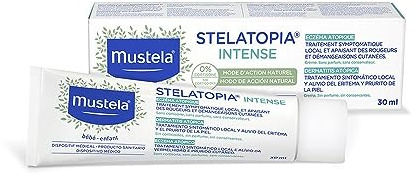 Mustela - Stelatopia® Intense - Crème Eczéma Atopique - Soin pour Le Corps Apaisant sans Cortisone - Ectoin®, Céramides, Huile d'Olive - Crème Corps Peau Atopique Sans Parfum - Gamme Stelatopia