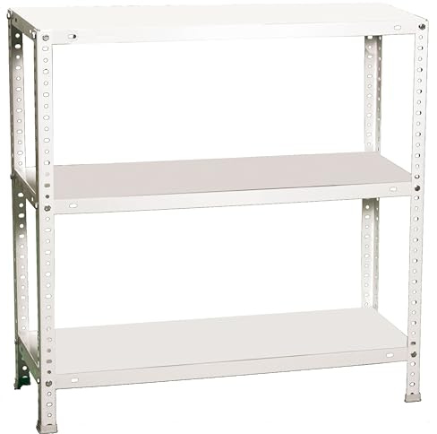 SimonRack Förvaringshylla 3 Hyllplan, 1000x1000x500 mm – Garagehylla i Grå, 100 kg Belastning per Hyllplan - Simon Classic
