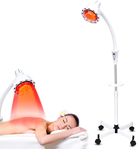 Infrared Red Light Therapy Lamp 275W with Timer and Adjustable Height Stand